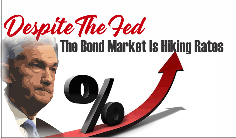 Despite Fed Bond Rates, Despite The Fed, The Bond Market Is Hiking Rates